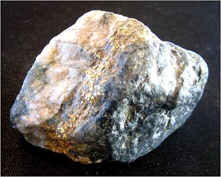 Gold ore from Boundary Red Mountain Mine, Washington, US