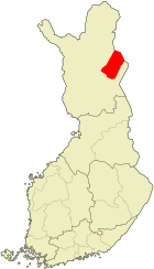 Locatie van Savukoski in Finland