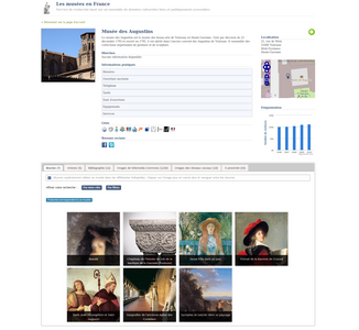 Screenshot of Les musées en France − Search engine based on public cultural linked data − laureate of our Semanticpedia contest