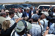 Secretary Kerry Speaks With Reporters at the Za'atri Refugee Camp.jpg