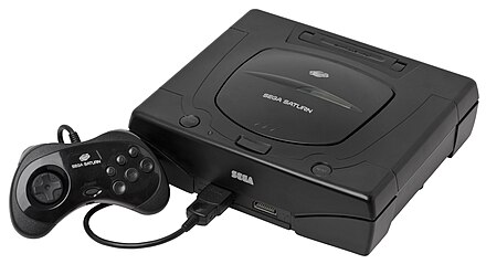 A US Sega Saturn console, shown with type 2 controller