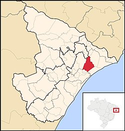 Localização de Japaratuba em Sergipe