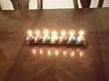 Seven Christmas candles