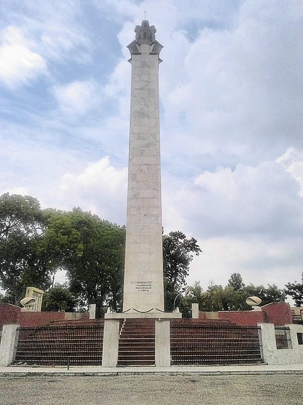 The Martyr's memorial at Meerut commemorating the Indian rebels who died in the fighting in 1857