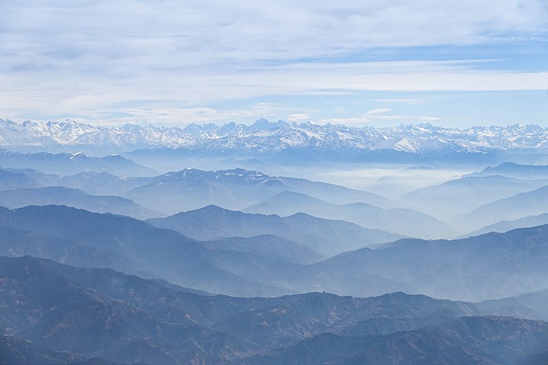 Aerial view of Shivaliks and Lesser Himalayas, Himachal. Gallery: Commons: Featured pictures/Places/Natural/India