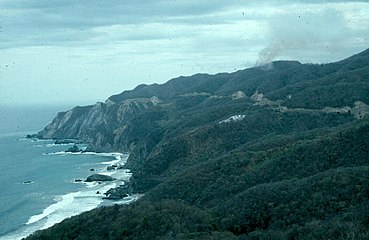 Sierra Madre del Sur on the coast west of Playa Azul, in Michoacán.