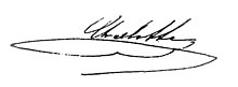 Signature de Charlotte de Belgique