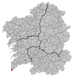 Vị trí của A Guarda bên trong Galicia