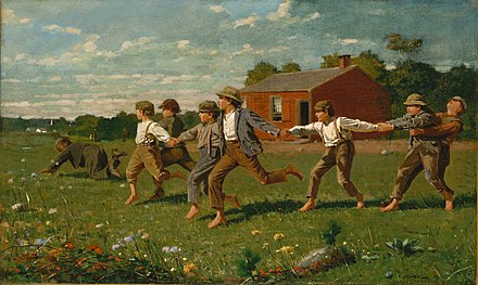 Winslow Homer, Snap the Whip (1872). Snap the Whip 1872 Winslow Homer.jpg