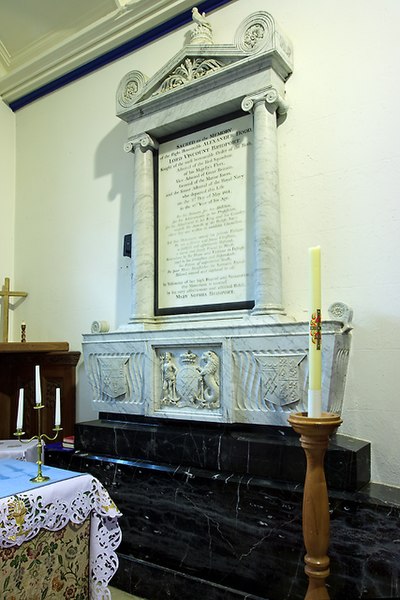 File:St Thomass church, Cricket St Thomas - monument to Viscount Bridport (geograph 3096518).jpg