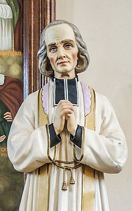 Statue du saint curé d'Ars. Eglise de Vieux-Ferrette 1 (cropped).jpg