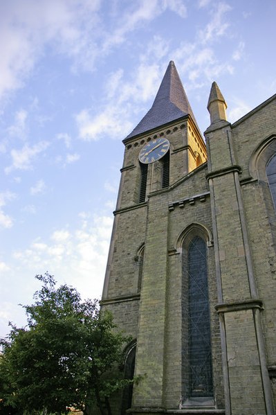 File:Steeple with Clock Tower, Christ Church, Cockfosters, Hertfordshire - geograph.org.uk - 870528.jpg