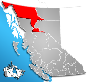 Plassering av Stikine-regionen