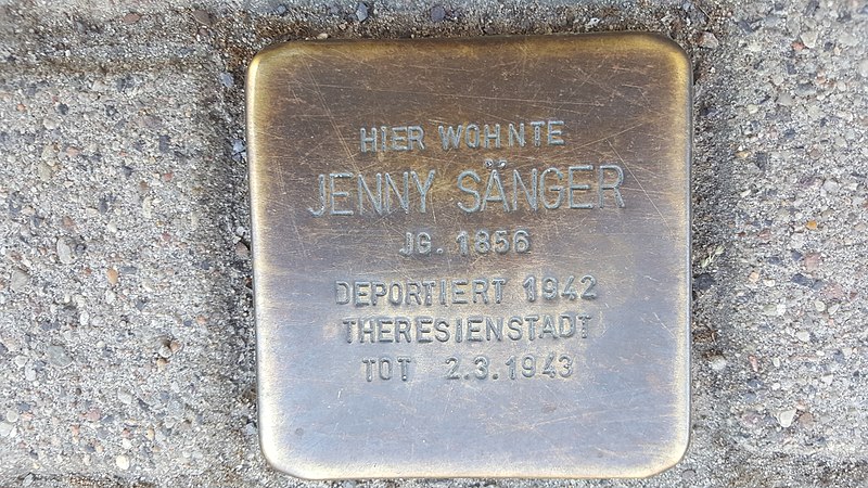 File:Stolperstein Jenny Sänger.jpg