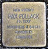 Stolperstein Konstanzer Str 4 (Wilmd) Max Pollack.jpg