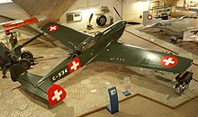 C-3603-1 indigenous fighter/reconnaissance aircraft, in use from 1942 to 1952. Swiss Air Force C-3603-1 rear view.jpg