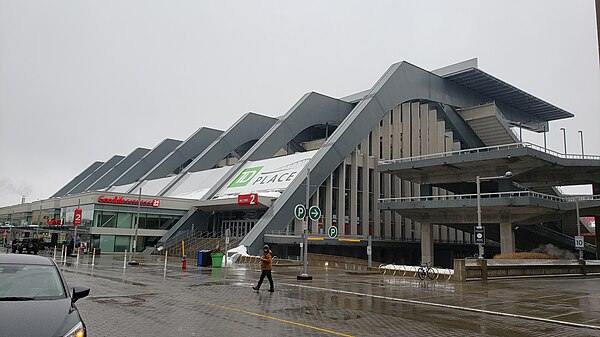 The front entrance of TD Place Stadium in 2023