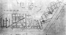 Plan of excavations at Brancaccio Theatre (1914) Teatro Brancaccio ritrovamenti (1914).tif