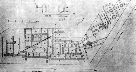 Plan of excavations at Brancaccio Theatre (1914)