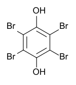 Structural formula of tetrabromohydroquinone