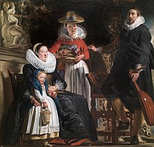 Jacob Jordaens. Self-Portrait with Wife and Daughter Elizabeth. 1621–22. Prado Museum, Madrid.