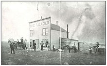 The first Leader Building, Regina, Assiniboia, 1884 The first Leader building.jpg