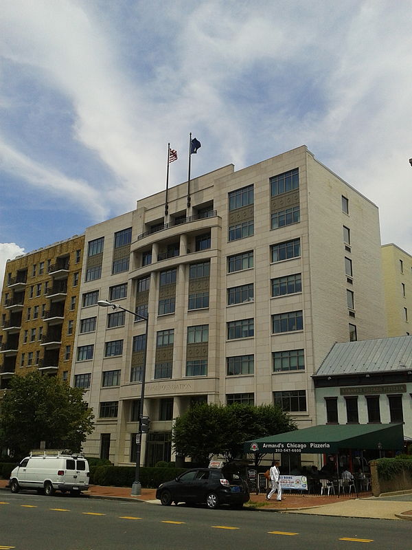 The Heritage Foundation's headquarters on Massachusetts Avenue on Capitol Hill