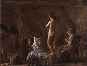 Thomas Eakins, William Rush Carving his Allegorical Figure of Schuylkill River, 1876–1877