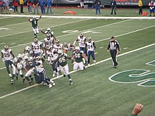 Thomas Jones scores a touchdown for the New York Jets against the St. Louis Rams in week 10 of the season Thomas Jones scores TD for Jets, 2008.jpg