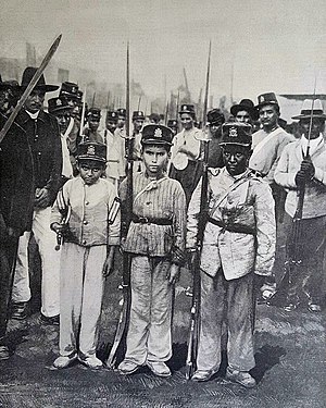 Liberaalien lapsisotilaita Panamassa 1899