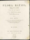 Title page Flora Batava (KB), Volume 3, 1814