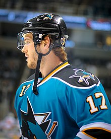 Mitchell with the San Jose Sharks in 2008 Torrey Mitchell.jpg