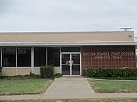 The U.S. Post Office is located in the southeastern corner of Courthouse Square in Henrietta. U.S. Post Office, Henrietta, TX IMG 6838.JPG