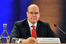 UNESCO Headquarters, Paris on 3 May 2010, H.S.H. Prince Albert II of Monaco, participated in the 5th Global Conference on Oceans, Coasts and Islands.jpg