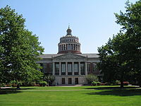 Rush Rhees Library at the University of Rochester, which in the early 1970s had the third largest endowment in the country, after Harvard University and the University of Texas System,[201] and is the 6th largest employer in New York State today.[202]
