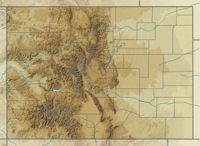 Map showing the location of Florissant Fossil Beds National Monument