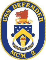 USS Defender MCM-2 Crest.png 