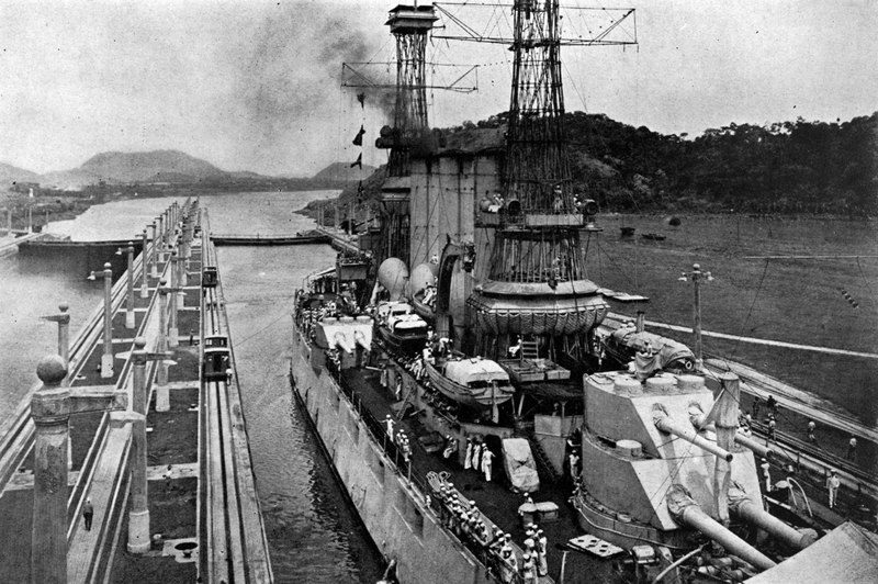 File:USS Rhode Island in the Panama Canal.tiff