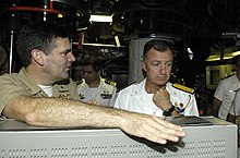 US Navy 080916-N-8467N-006 Cmdr. Ryan Brookhart shows off the control room.jpg