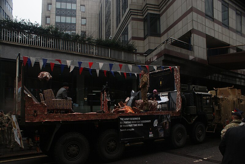 File:View of an army truck assembled for the Lord Mayor's Parade on London Wall ^5 - geograph.org.uk - 5597911.jpg