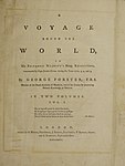 Front page of the first edition of A Voyage Round the World