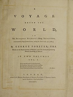 <i>A Voyage Round the World</i> Work by Georg Forster