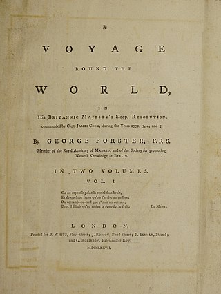 <i>A Voyage Round the World</i> Work by Georg Forster