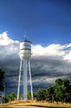 Municipal water tower in Wetaskiwin, Alberta.