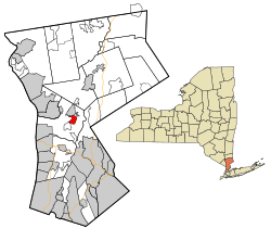 Location of Thornwood in Westchester County, New York