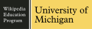 Wikipedia Education Program University of Michigan logo.svg
