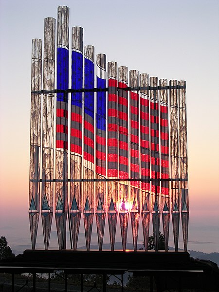 The Wilhelmy American Flag Glass Pipe Organ