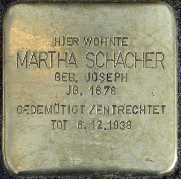 File:Witten Stolperstein Martha Schacher.jpg