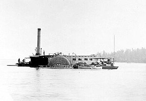 Wreck of Enterprise (sidewheeler) near Victoria BC, July 1885.JPG