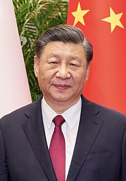 Xi Jinping with Macron and Von der Leyen 2023